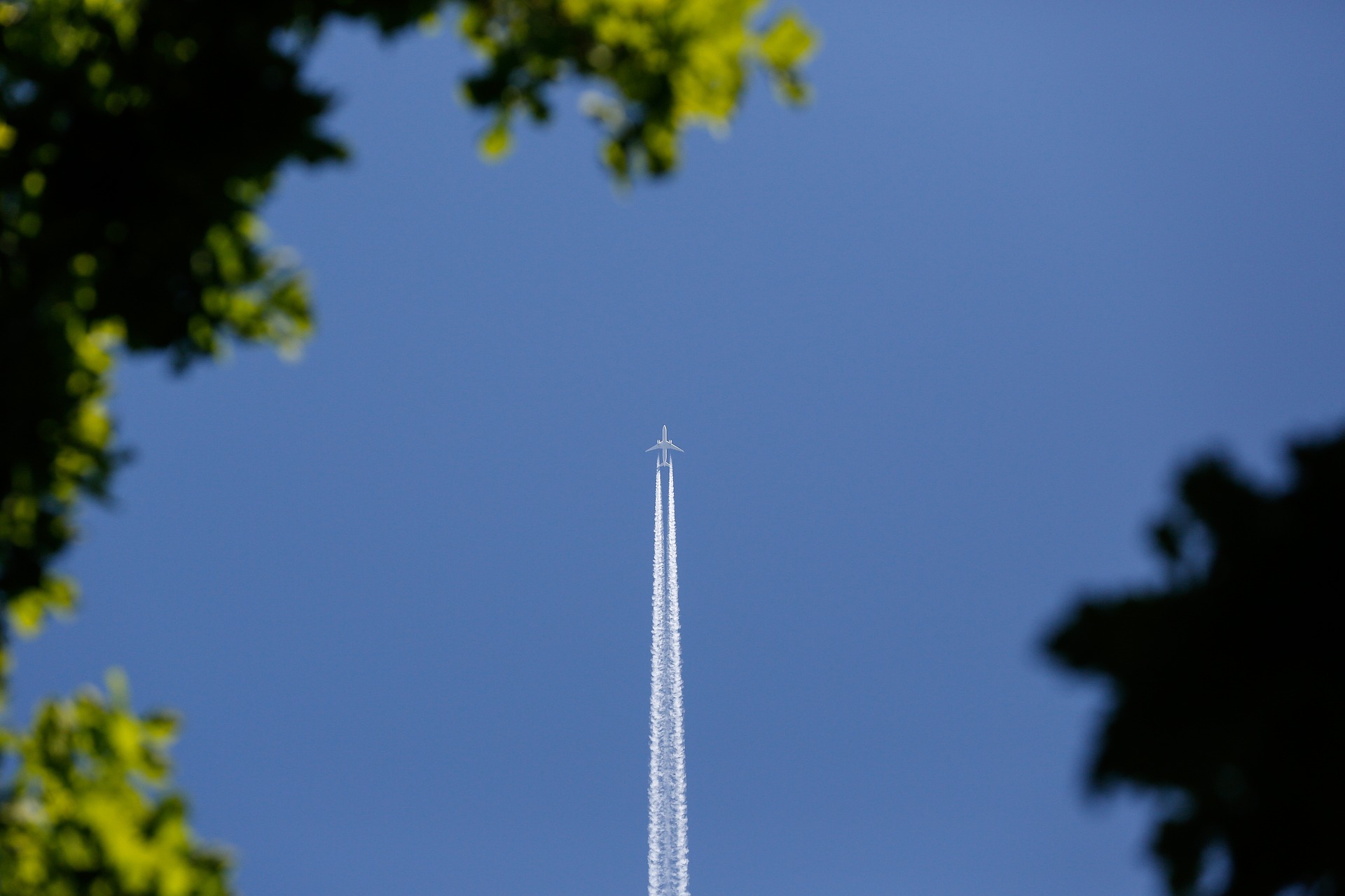 晴天の飛行機